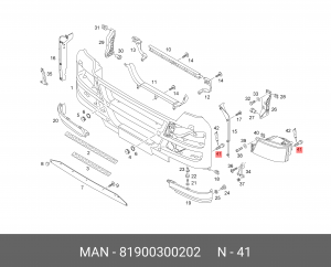 Винт с цилиндрической головкой M8X35-8.8 81900300202 MAN