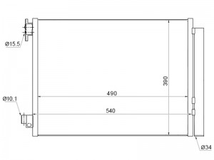 Радиатор кондиционера RENAULT LOGANSANDERO 14- STDC023940 ST-DC02-394-0 SAT