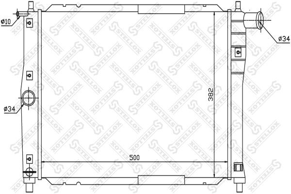радиатор  1025340SX 10-25340-SX STELLOX