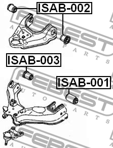 Сайлентблок нижн рычага GREAT WALL HAVAL H3/H5, OPEL FRONTERA B ISAB-003 ISAB-003 FEBEST