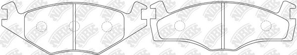 Колодки тормозные VW Golf 2 (1.6),Golf 3 (1.4/1.6/1.9 D) передние (4шт.) NIBK PN2121 NIBK