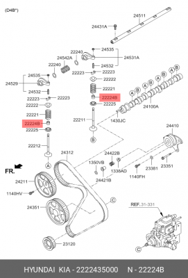 HYUNDAY 2222435000 КОЛПАЧЕК МАСЛОСЪЕМНЫЙ 2222435000 HYUNDAI