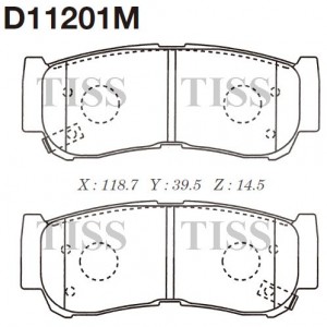 D11201M-01 1239 02 !колодки дисковые з.\ Hyundai Santa Fe 2.7/2.2CRDi 05> D11201M MK KASHIYAMA