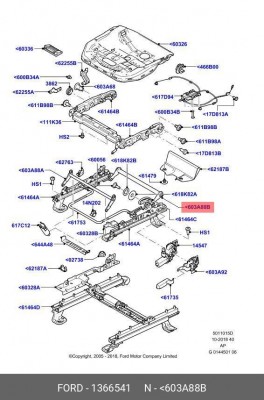 Кронштейн FORD Focus 2 сиденья OE 1 366 541 FORD