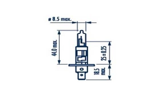 Лампа 12V H1 55W P14.5s +150% бокс (2шт.) Range Power 150 NARVA 480682100 NARVA