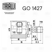 NISSAN ALMERA N16 (2000-2006) 21x40x24 1.5i см кол-во зубьев GO 1427 TRIALLI