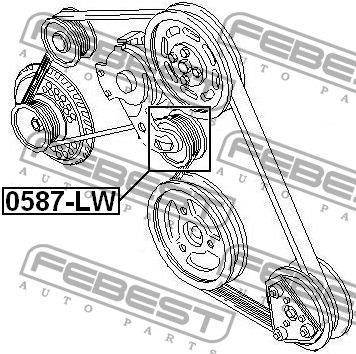 Ролик натяжной FORD EXPLORER SPORT TRAC UK 2007-2011 0587-LW 0587-LW FEBEST