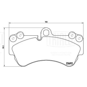 Колодки торм. для а м VW Touareg (02-) Porsche Cayenne I (02-) т с Brembo диск.  PF 4373 TRIALLI
