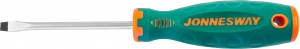 отвертка! стержневая шлицевая ANTI-SLIP GRIP, SL6.5х100 мм\ D71S6100 JONNESWAY