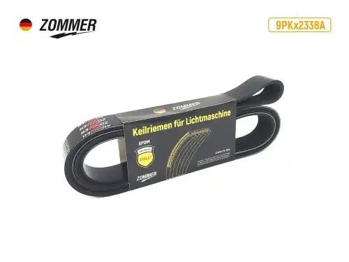 Ремень 2338 (9PK) генератора КАМАЗ 5490 усил. 9PKX2338A ZOMMER