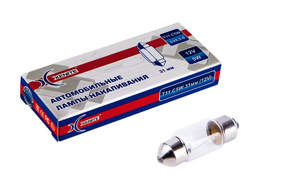 лампа! накаливания T11 (C5W) SV8.5-8 12V 5W 3200К (1 шт.)\ 1007126 XENITE