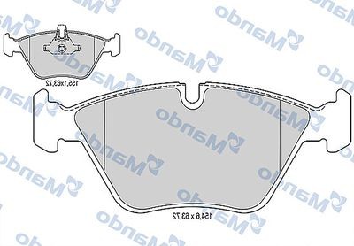 Колодки тормозные BMW E90,E60 (03-) (1.8/3.0) передние (4шт.) MANDO MBF015212 MANDO