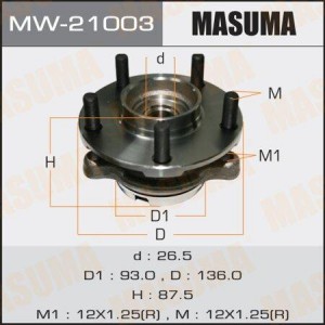 к-кт подшипника ступицы передней!\ Infiniti EX35/FX35/FX50 08> MW-21003 MASUMA