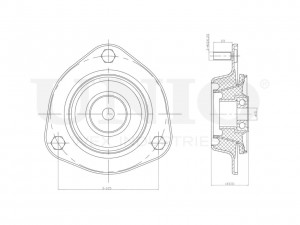 Опора амортизатора передняя RMP-13056 UNIO