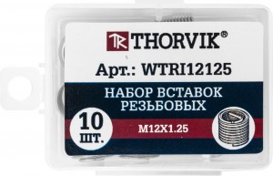 набор вставок резьбовых M12x1.25! 10 пр.\ WTRI12125 THORVIK