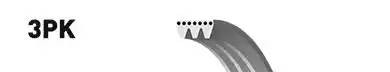 VOLVO 3pk628 3PK628SF GATES