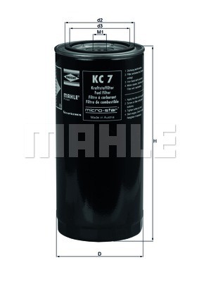 Фильтр топливный DAF 75/85/95-Serie,  F 1000-1900, F 2000/2100/2200/2300/2500/26 KC7 MAHLE KNECHT
