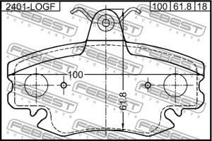 Колодки передние RENAULT LOGAN 2005-2013 2401-LOGF 2401-LOGF FEBEST