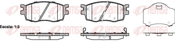 1208 02 FDB1955 [581011GE00] !колодки дисковые п.\ Kia Rio II 1.4i/1.6i 16V/1.5C 120802 REMSA