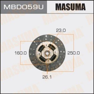 диск сцепления!\ Mitsubishi Pajero 3.5/2.8TD 94-00 MBD059U MASUMA