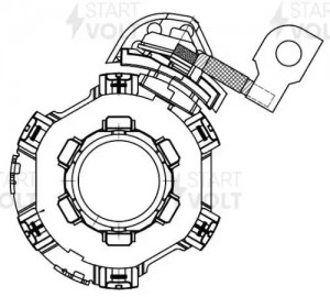 Узел щеточный стартера для а/м Mercedes-Benz C W204 (07-)/E W212 (09-)1.8T (Star VBS 1528 START VOLT