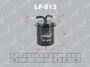 Фильтр топливный подходит для SUBARU Forester 2.0-T 97/2.5 03/Impreza 1.6-2.0T 9 LF-813 LYNXAUTO