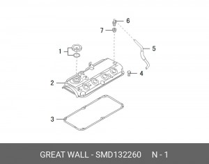 Крышка маслозаливной горловины HOVER SMD132260 SMD132260 GREAT WALL
