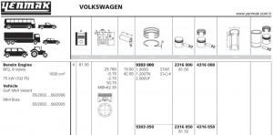 Поршень ДВС с кольцами 4316.050 4316050 YENMAK