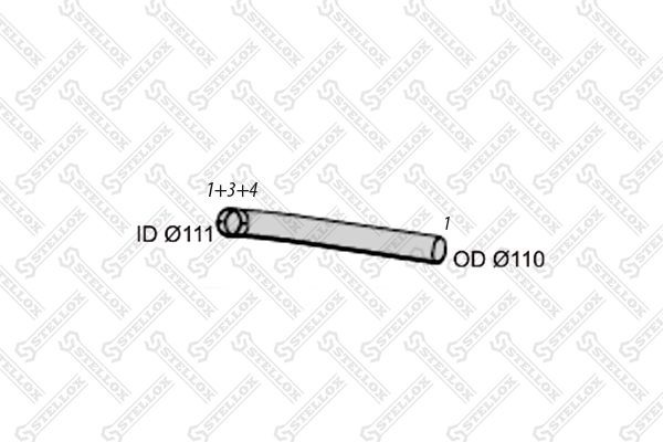 труба глушителя ! \ MAN TGA 82-03569-SX STELLOX