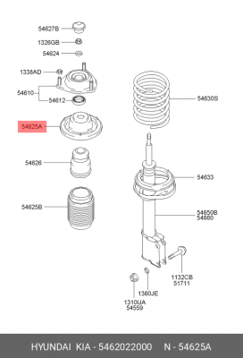 Чашка пружины передней (верхняя) 54620-22000 5462022000 HYUNDAI KIA