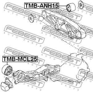 Сайлентблок опоры дифференциала TMB-ANH15 TMB-ANH15 FEBEST