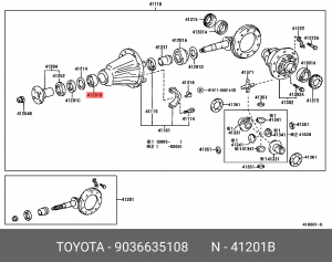 Роликоподшипник конический 90366-35108 TOYOTA