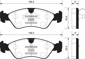 Колодки тормозные дисковые Daewoo Nexia, Opel Omega 1.8-2.3TD 88-94/Vectra 1.8-2 SP1078 SANGSIN