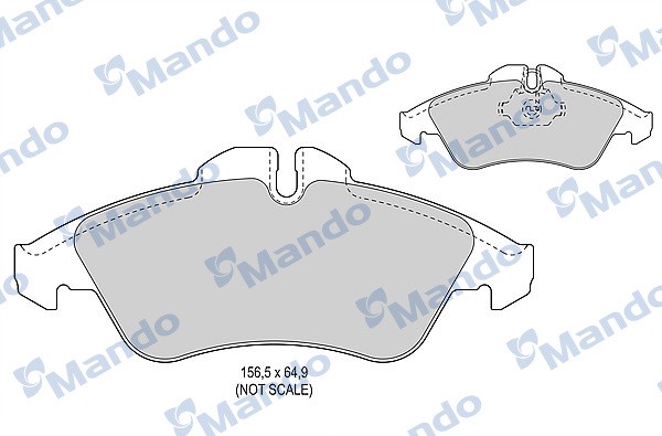 Колодки тормозные MERCEDES Sprinter (901-904) (95-06) VW LT 28-46 (96-) передние MBF010555 MANDO