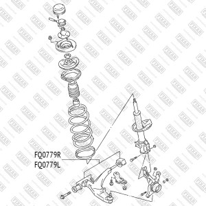 Рычаг подвески передний нижний правый SUZUKI Baleno 95- FQ0779R FQ0779R FIXAR