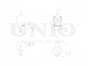 Опора двигателя правая RMP-15147 UNIO