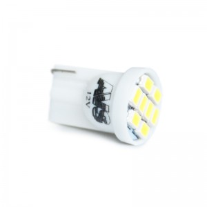 к-т ламп! светодиодных T023В Т10, белый (W2.1x9.5d) 8SMD 1210, блистер 2шт\ A80608S AVS