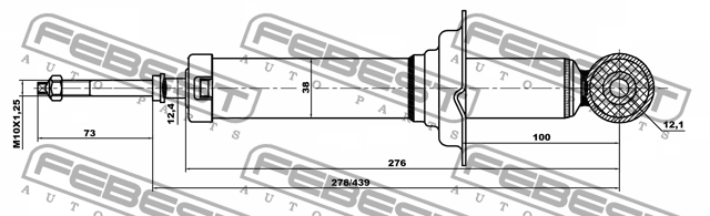 Амортизатор задний MITSUBISHI LANCER 03-08 04658631R 04658631R FEBEST
