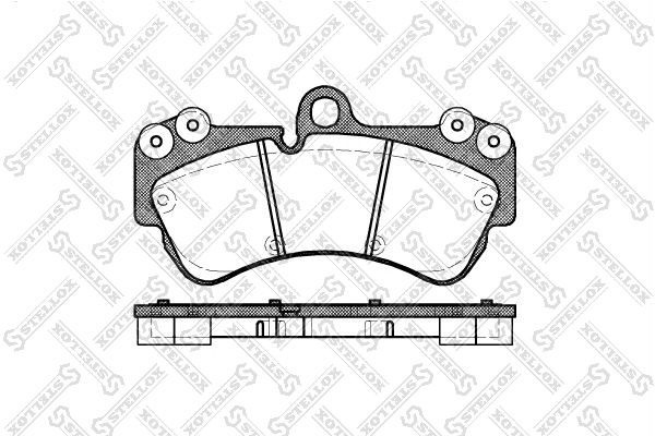 колодки дисковые п.! с антискрип. пл.\ VW Touareg 3.2i/4.2i/2.5TDi/5.0TDi диск 1 1005-000B-SX STELLOX