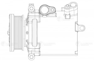 Компрессор кондиц. для а/м Mitsubishi Lancer X (07-)/Outlander XL (07-) 2.0i/2.4 LCAC 1122 LUZAR