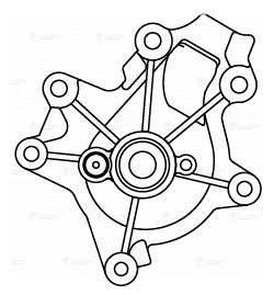 Насос водяной Toyota Corolla (13-)/RAV 4 (12-) 1.6i/1.8i/2.0i [1ZR/2ZR/3ZR] (LWP LWP 1953 LUZAR