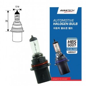 Лампа головного света Avantech 9007 (HB5) 12V 65/55W AB0027 AVANTECH