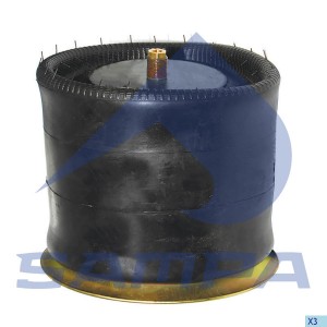 Рессора пневматическая со стаканом; (1 штуц. / 1 отв.); c отбойником; Actros ста SP 554758-K23 SAMPA