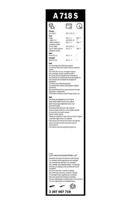 FORD C-MAX (2011>) 3 397 007 718 BOSCH