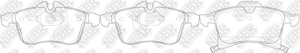 Колодки тормозные OPEL Astra G,H,Zafira A передние (4шт.) NIBK PN0355 NIBK