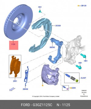 Диск тормозной передний G3GZ1125C G3GZ-1125-C FORD
