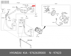 Клапан HYUNDAI Sonata (10-) испарителя кондиционера расширительный OE 976263R000 HYUNDAI KIA