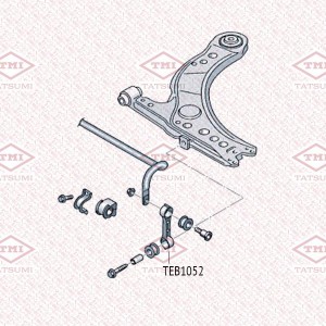 VW GOLF/BORA/A3/SKODA OCTAVIA L=105mm/ полимер TEB1052 TATSUMI
