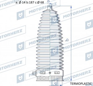 Пыльник рулевой рейки MOTORHERZ RDZ0134MG RDZ0134MG MOTORHERZ