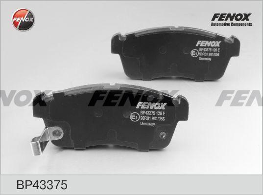 Колодки тормозные дисковые передние BP43375 FENOX